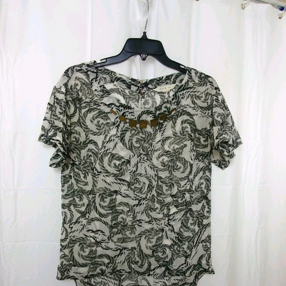 BCBGGeneration small black/white rope print blouse